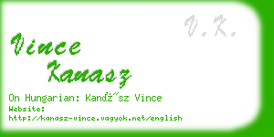 vince kanasz business card